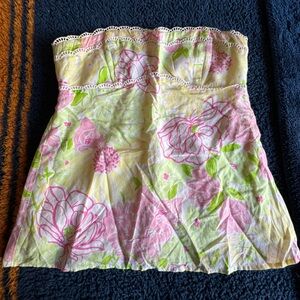 Vintage Lily Pulitzer Strapless Bustier Top (size 6)